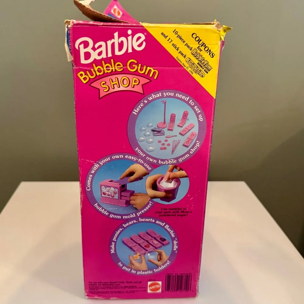Vintage 1994 Mattel Barbie Bubble Gum Shop Playset Store & Retro Box - Working!